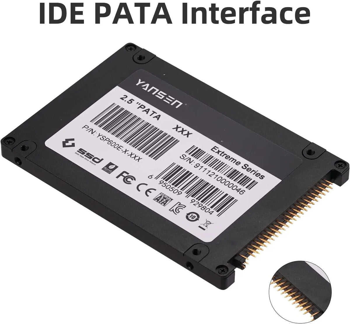Kingspec 2.5 inch PATA ID ESSD Drive 44pin PATA SSD HD 8GB 16G 32GB 64GB 128GB 256GB 4C MLC ide ssd 2.5 for notebook Replace