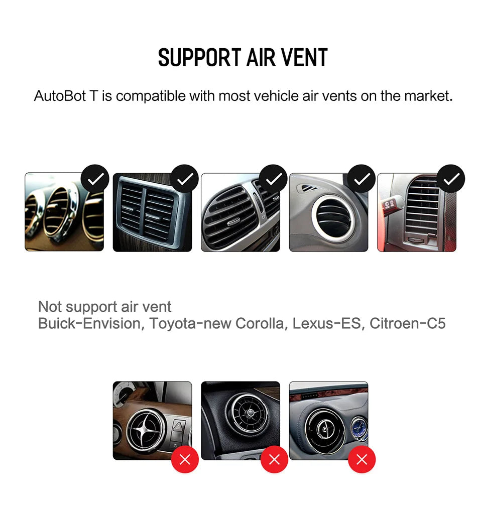 Magnetic Car Phone Holder Air Vent Mount with GPS Support Bracket for iPhone Samsung Xiaomi - Universal Smartphone Mount