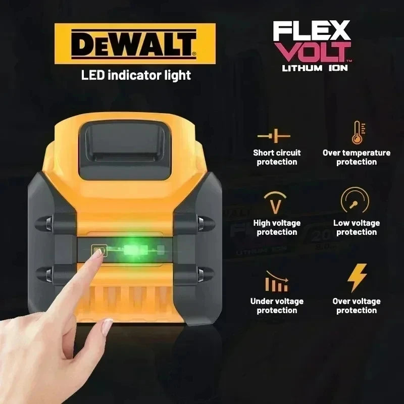 DeWALT 100% Original Battery 20V/60V 9000mAh MAX FlexVolt for DCB200 DCB205 DCB206 DCB209 DCB182 Power Tool Battery Air Transpor