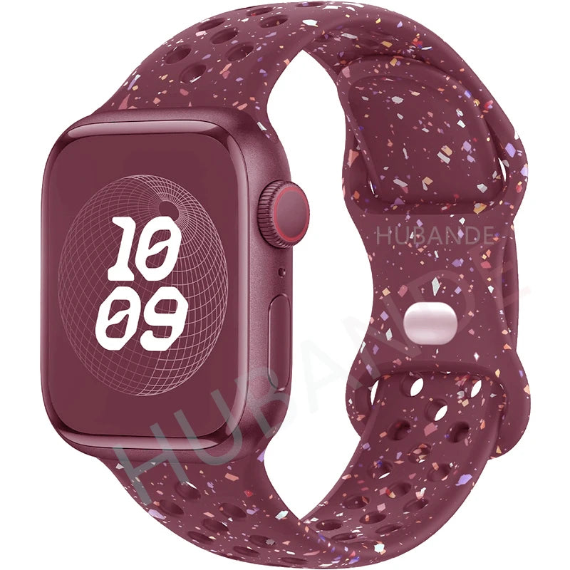 Strap For Apple Watch Band 46mm 44mm 49mm 45mm 40mm 41mm 38 42mm correa Breathable bracelet iwatch series 10 8 SE 7 6 5 9 Ultra