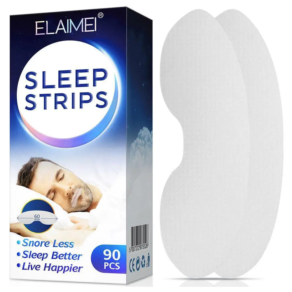 ELAIMEI Anti Snoring Sleep Strips Disposable Gentle Mouth Tape Better Nose Breathing Reduce Mouth Dryness Sore Throat