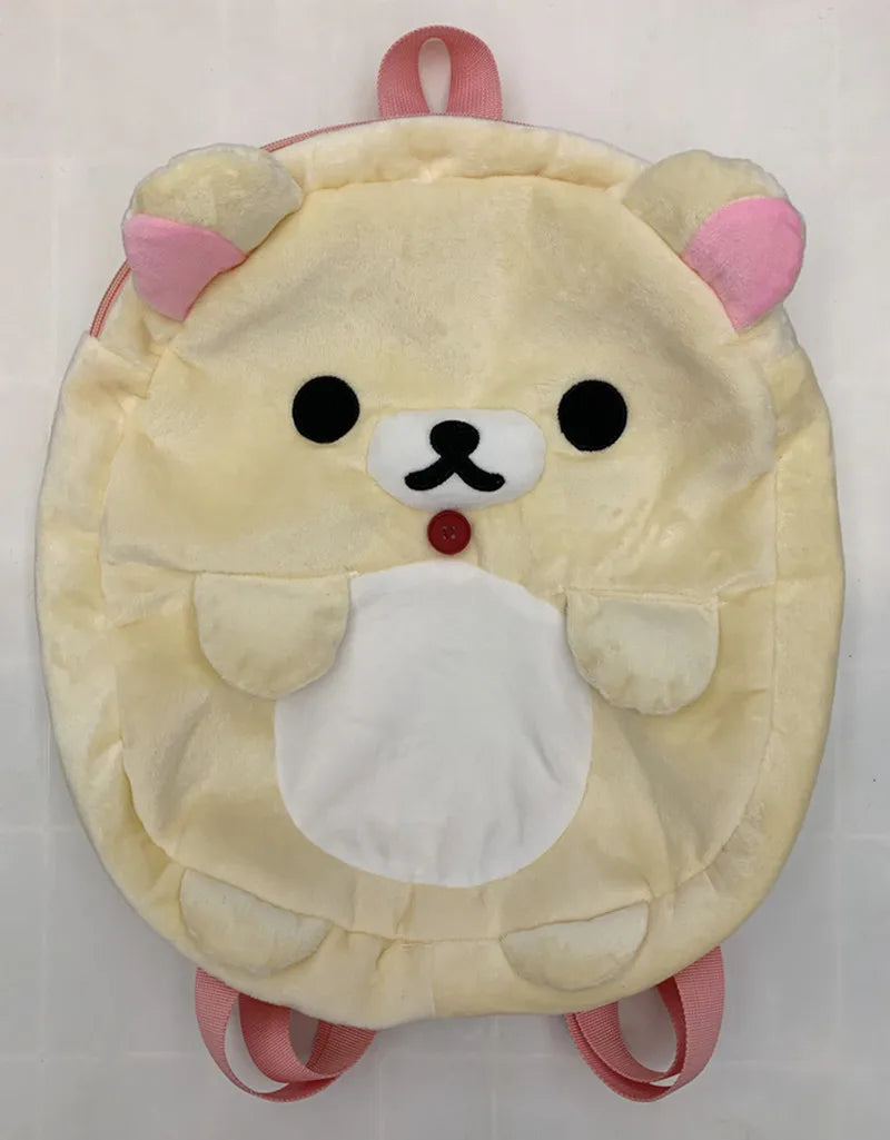 Rilakkuma Korilakkuma Plush Backpack Bear Body Cute Bags for Women Girls Kids Kawaii Schoolbag Back Pack