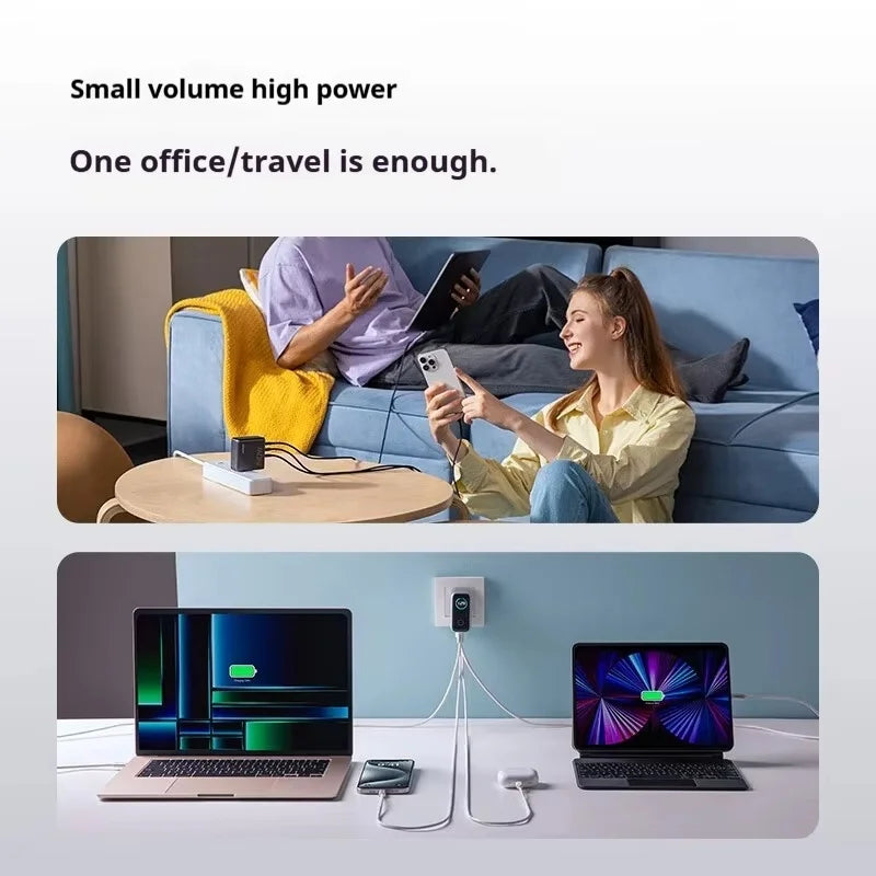 Anker Zolo 140W GaN Charger AI Display Screen Four-Port Fast Charge Mobile Phone Chargers Portable Phone Power Adaptor Original