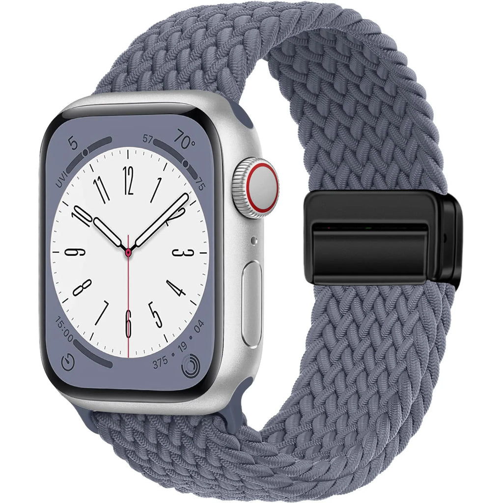 Nylon Strap For Apple Watch Band Ultra 44mm 40mm 45mm 49mm 41mm 44 mm magnetic buckle Braided Bracelet iWatch series 10 9 se 7 8