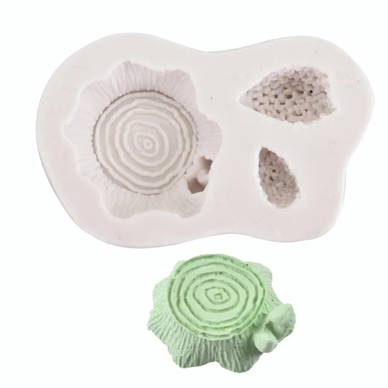 Tree Stump & Hedgehog Silicone Moulds Fondant Cakes Decorating Tools Sugarcrafts Chocolate Gumpaste Mold Baking Tools