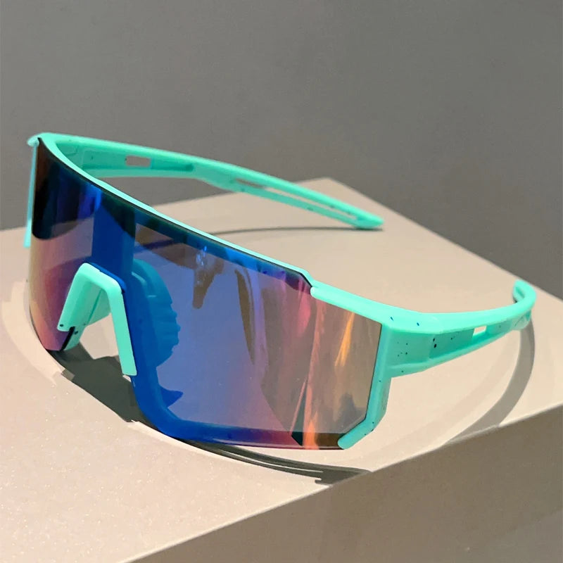 KAMMPT Oversized Goggle Men Fashion Mirror Sports Protective Sunglasses Women New Trendy Anti-UV Outdoor Cycling Sun Glasses