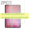 2PCS Tempered Glass Screen Protector for Lenovo Tab 2025 10.1'' Tablet for TB-311FU TB-311XU Protective Film HD Clear