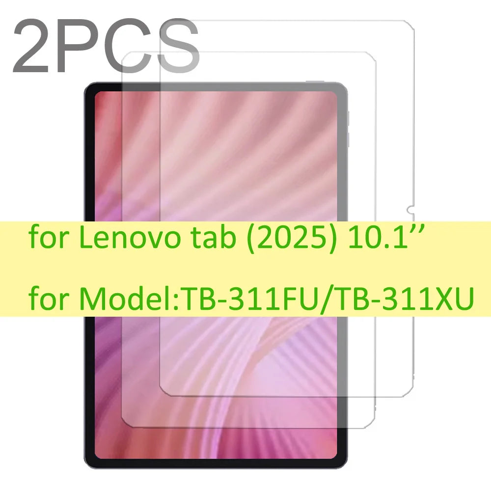2PCS Tempered Glass Screen Protector for Lenovo Tab 2025 10.1'' Tablet for TB-311FU TB-311XU Protective Film HD Clear