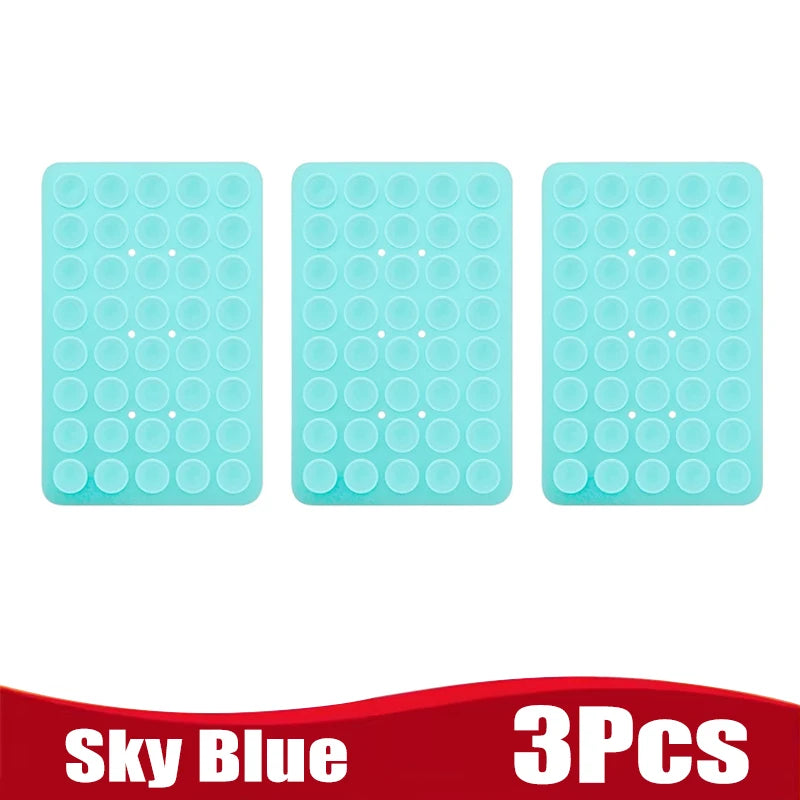 Double Side Silicone Suction Pad for Mobile Phone Fixture Suction Cup Adhesive Silicone Rubber Sucker Pad for Fixed Pad