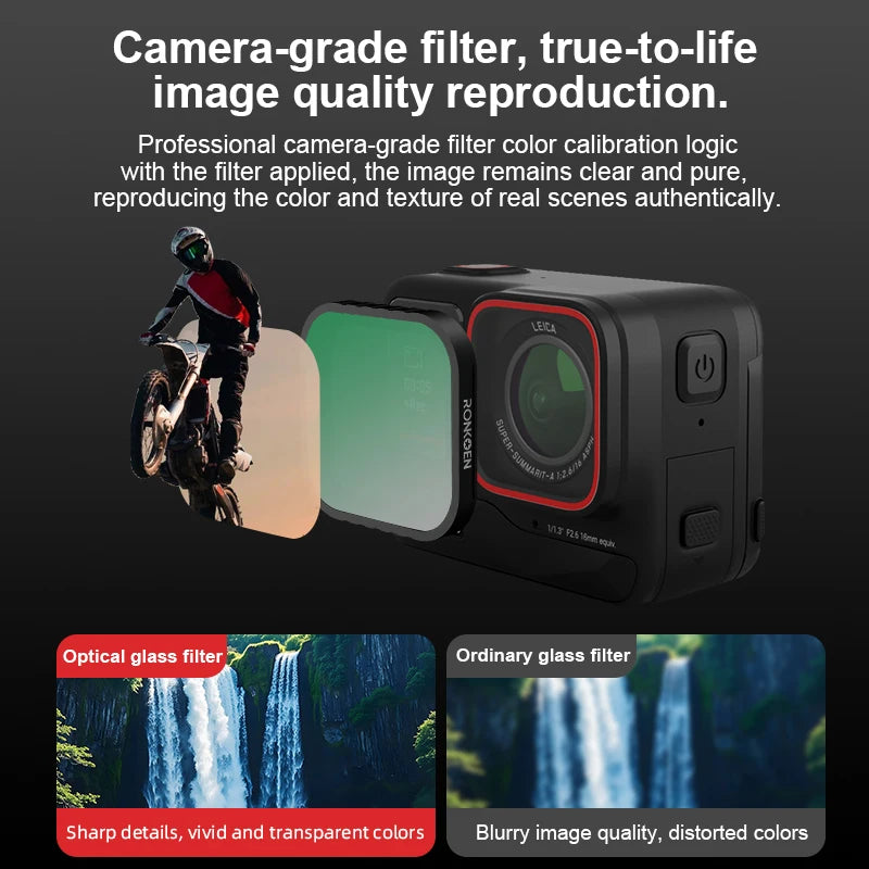 Ronkoen CPL ND8 ND16 ND32 Lens Filter Kit Aluminum Alloy Frame for Insta360 Ace Pro 2 / Ace Pro Camera Lens Accessories