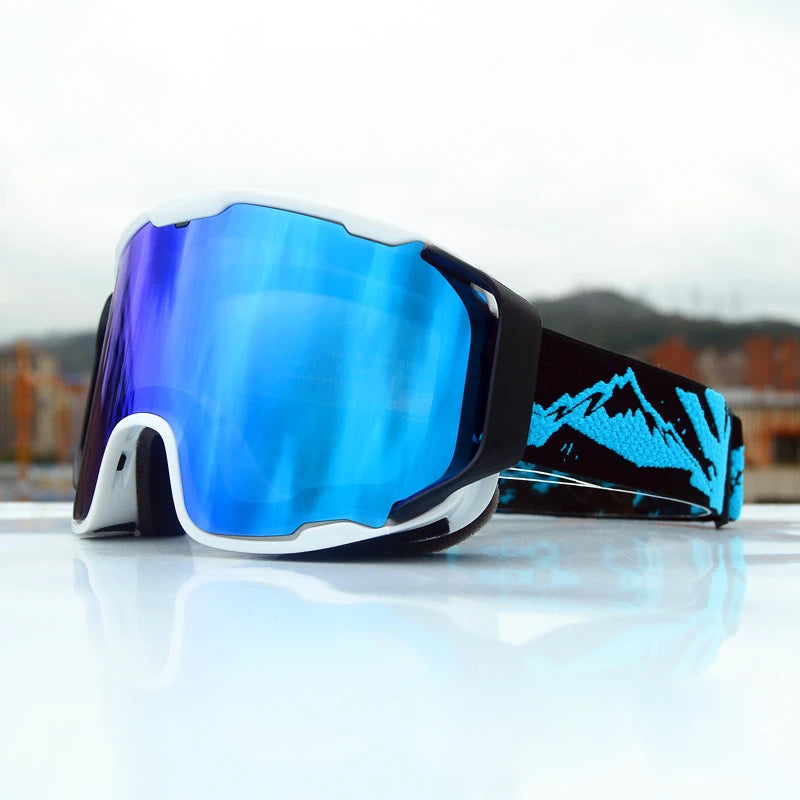 JSJM New Ski Goggles Men Women Double Layer Anti-Fog Big Ski Glasses Winter Outdoor Windproof Protection Ski Goggles Snowboard