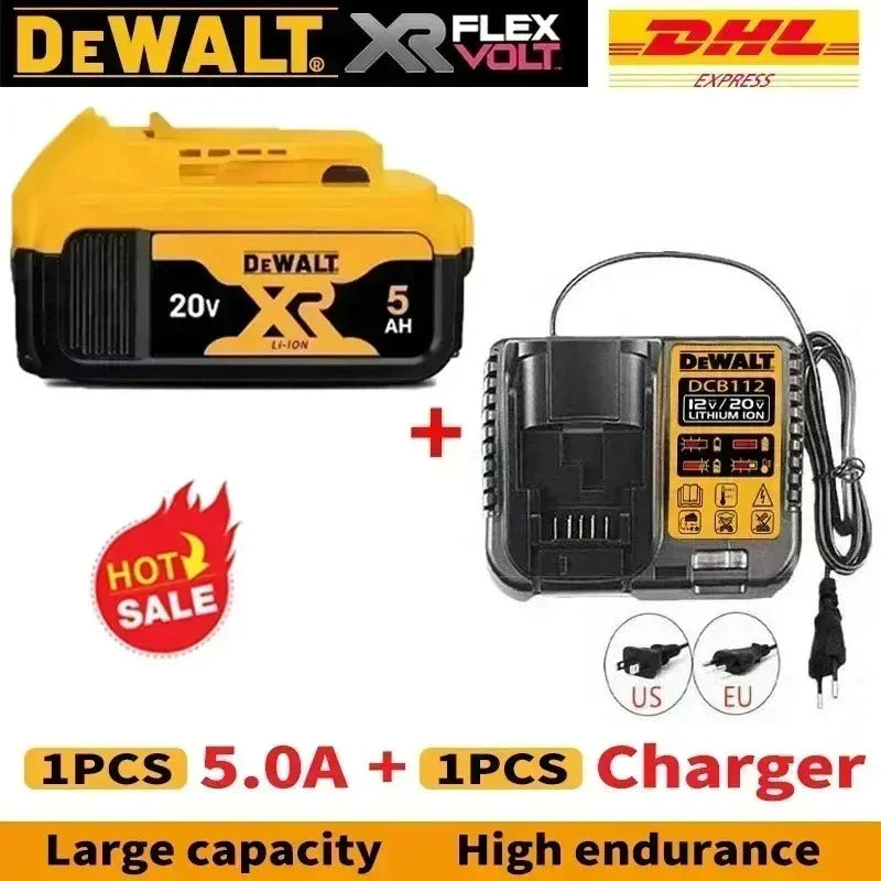 Original for DEWALT 20V/60V battery DCB606 DCB609 DCB182 DCB205 DCB206 DCB209 power tool 18V battery 6Ah 9Ah battery.