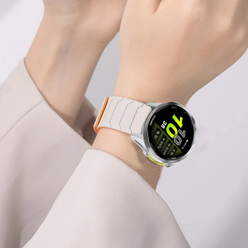 18 20 22mm Silicone Strap For Garmin Venu 4 3 2 3s 2s band Forerunner 255 165 265 255s 265s 970/Active 6/5/4 Magnetic Bracelet
