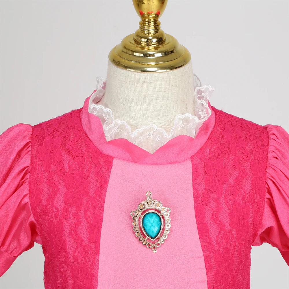 Peach Dresses For Girls Halloween Costume Carnival Birthday Dress Princess Clothes Party Cosplay Kids Vestidos