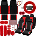 41pcs General Motors Interior Additions Set Including Seat Covers, Steering Wheel Cover, Seat Belt Cover, Car Floor Mats, Easy to Install, Durable, All-Season Protection