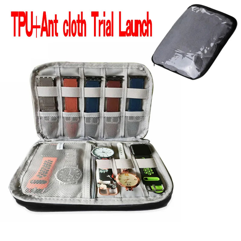 Waterproof Portable Box watch Holder Organizer Storage for Men Women smart watch boxes for Apple watch strap storage box watches