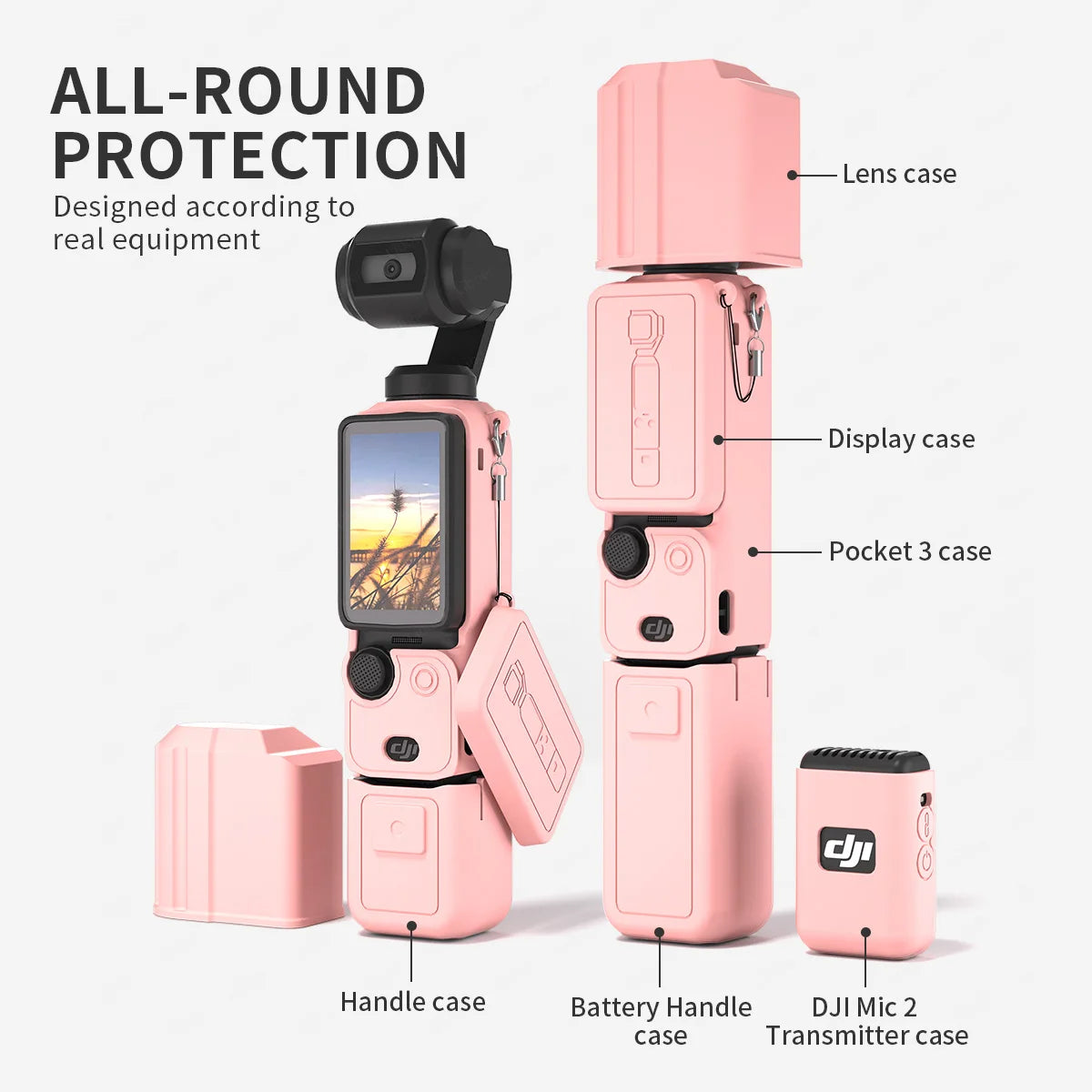 Silicone Cover for Pocket 3 Soft Flexible Washable Lens Cup Protector Sleeve for Pocket 3 Skin for DJI Osmo Pocket 3 Accessories