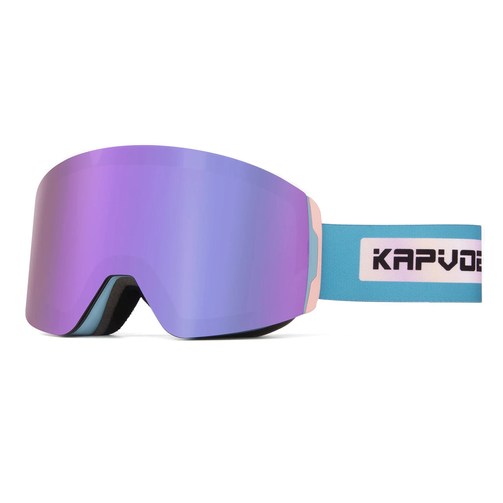 KAPVOE Outdoor Ski Goggles Men Snowboard Glasses Women Winter Snow Sunglasses UV400 Magnetic Attraction Anti-Fog Skiing Goggles