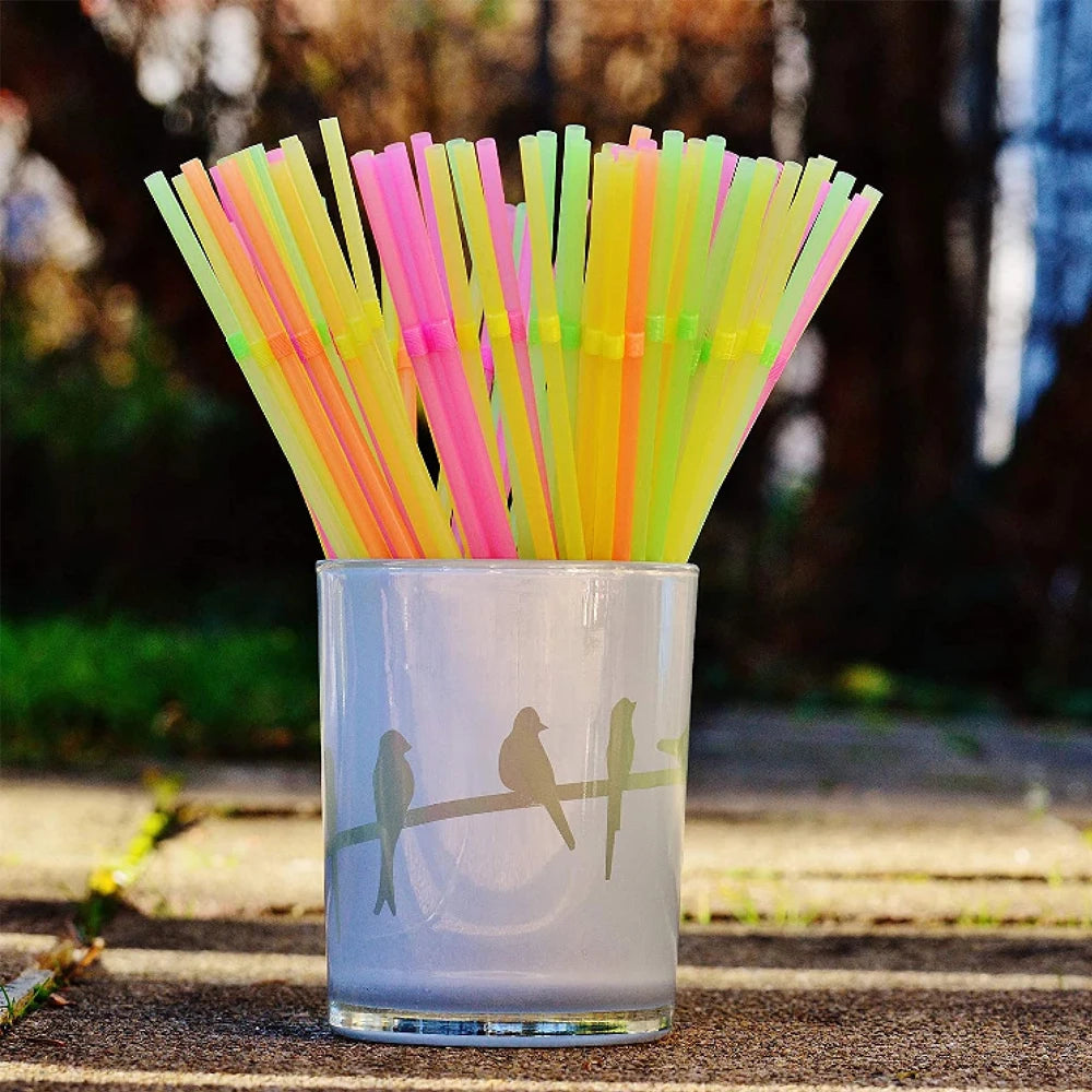 50-3000Pcs Multicolor Drinking Straws Rietjes Milk Tea Bar Party Wedding Kitchen Home Accessories Beverage Straw Wholesale