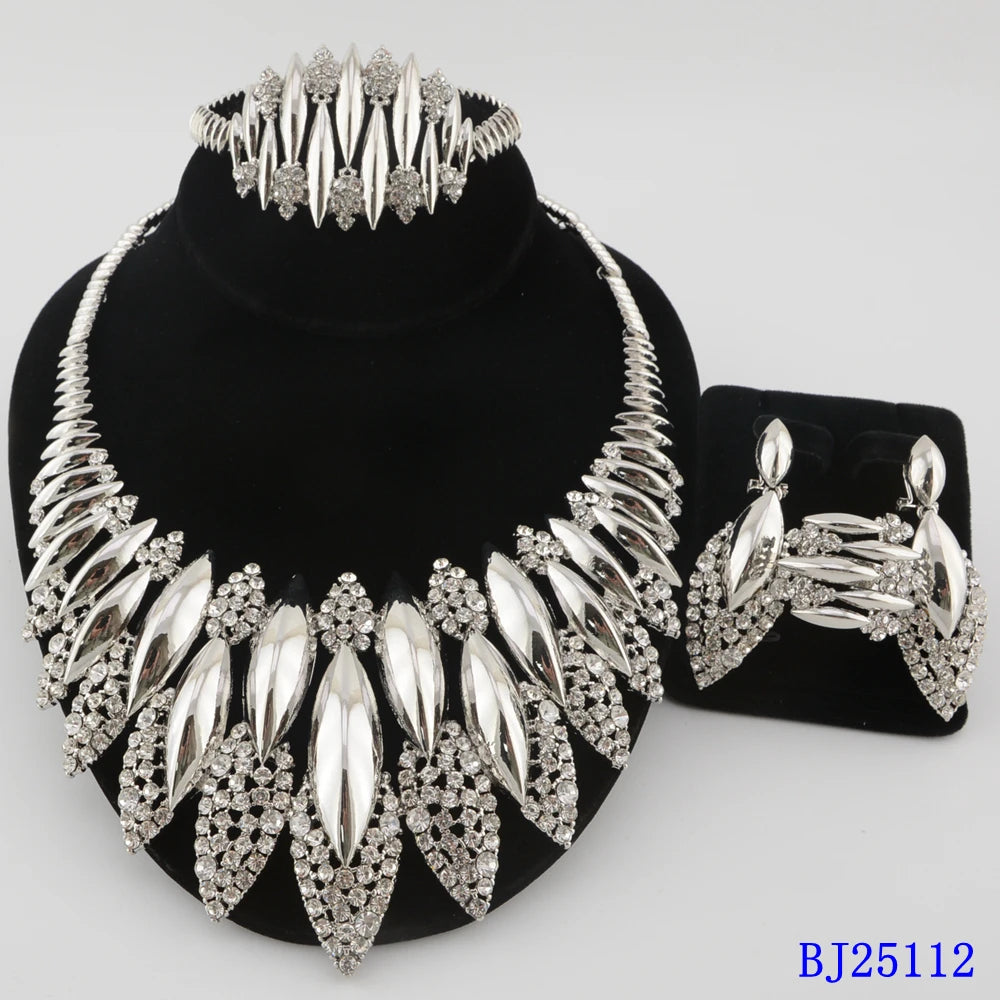 african women fashion coral beads jewlery set Luxury Dubai style Plated 4pcs Necklace Earrings Ring Bracelet party gift