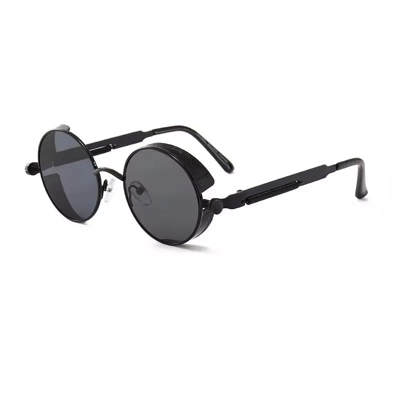 Fashion Trend Steampunk Round Frame Sunglasses For Men Women Luxury Design Outdoor Beach Travel Punk Sun Glasses Eyewear 2026