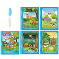 Drawing Coloring Books for Kids Magic Water Book with Pen 2 To 4 Years Old Children Learning  Education Toy Baby Montessori Toys