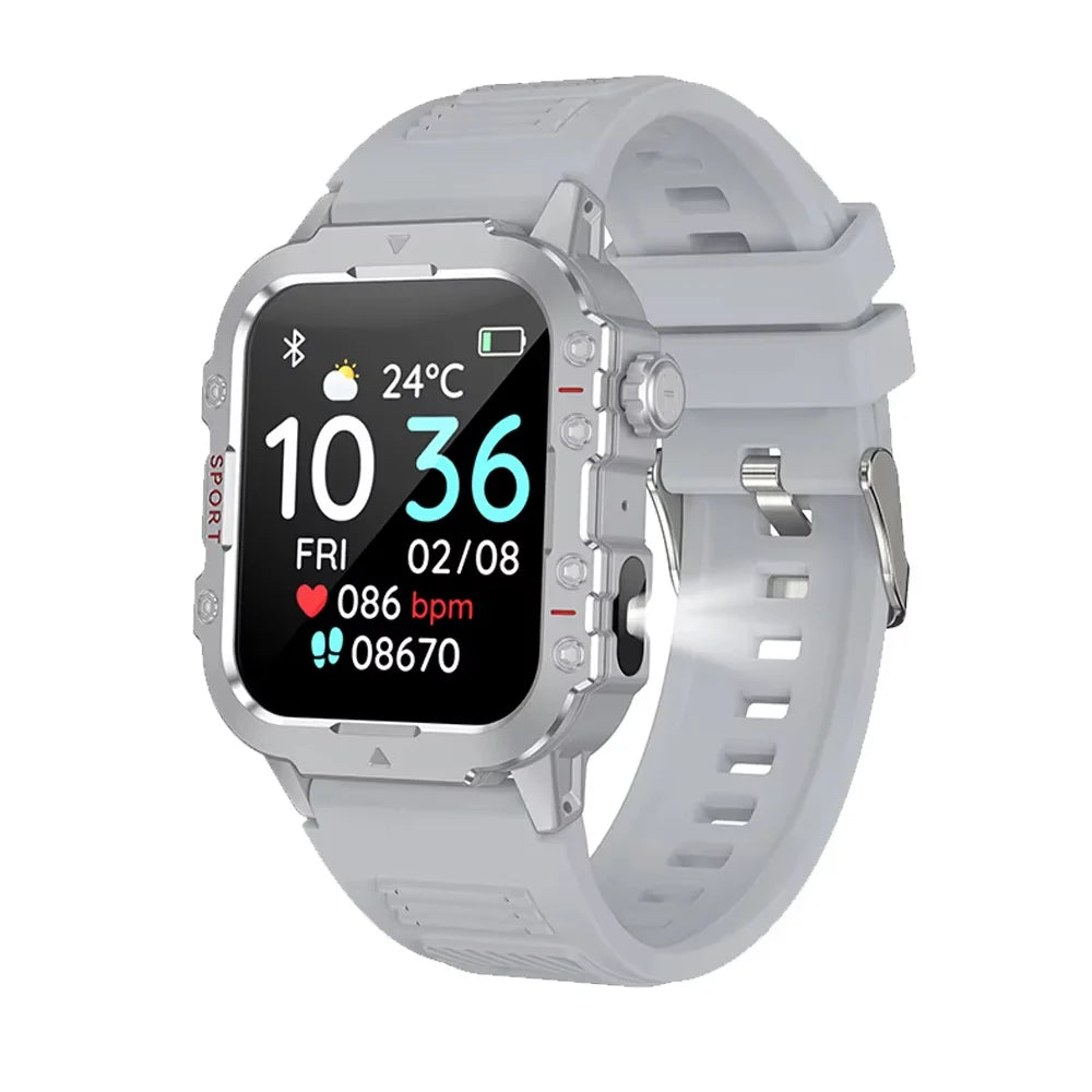 G.L Wear 2026 Smartwatch Outdoor Sport Fitness HR SpO2 Sleep Monitor LED Flashlight Bluetooth Call Men Women