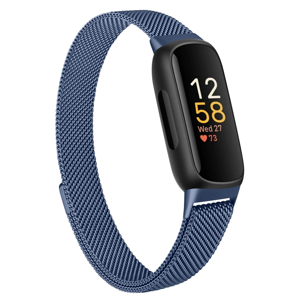 Metal Magnetic Loop Strap For Fitbit Inspire 3 Band Stainless Steel Watchband Bracelet For Fitbit Inspire 3 Strap Wristband