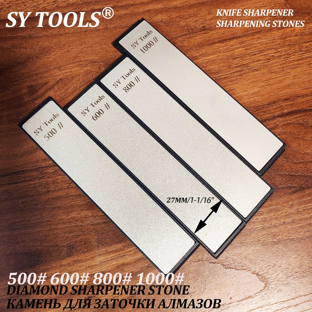 Widened Diamond Sharpening Stone Compatible with Fixed-Angle Sharpener for Kitchen Knives and Outdoor Tools, Portable Sharpening