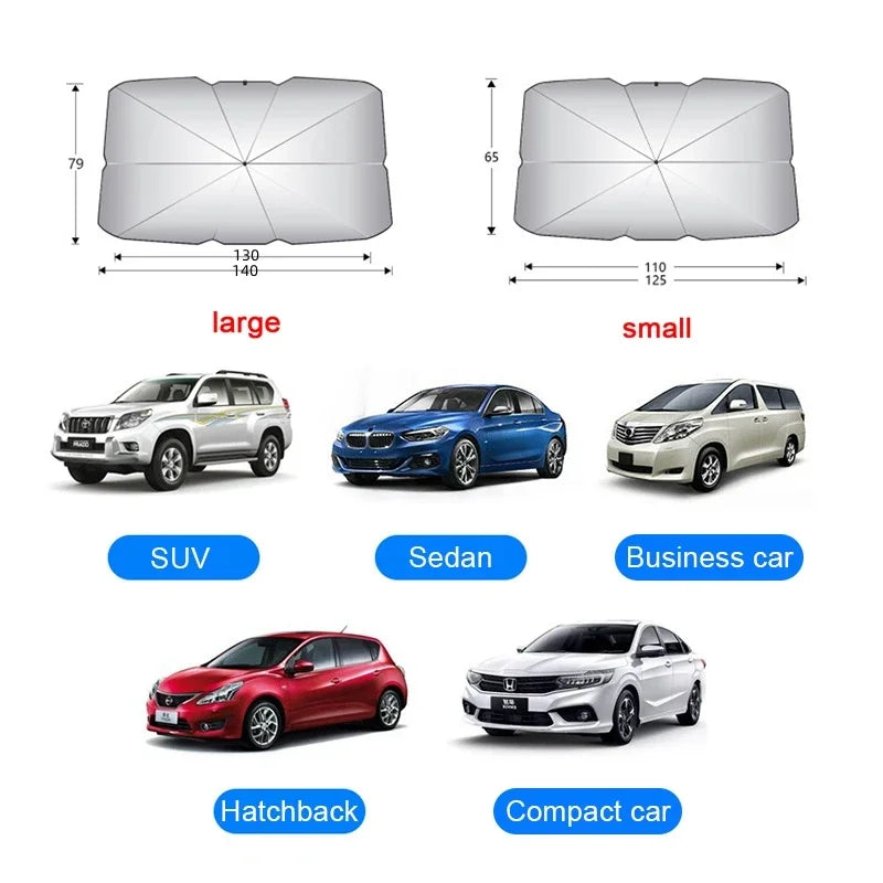 Car Sunshade Umbrella Car Sun Shade Protector Parasol Summer Sun Interior Windshield Protection Accessories For Auto Shading New