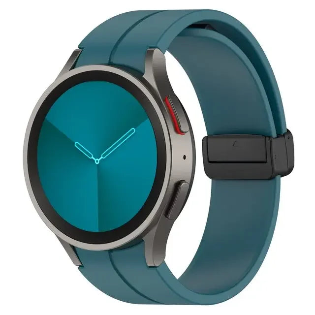 Original Silicone Band for Samsung Galaxy Watch 6 5 4 Classic Strap 47mm 43mm 44mm 40mm Magnetic Buckle Galaxy Watch 5 Pro 45mm