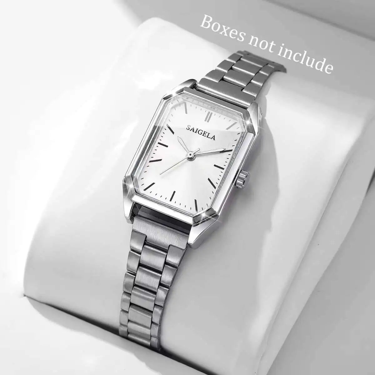 Fashion Rectangle Women Watches Simple Analog Quartz Wristwatch for Girls Clock Gift Reloj Mujer（Without Box）