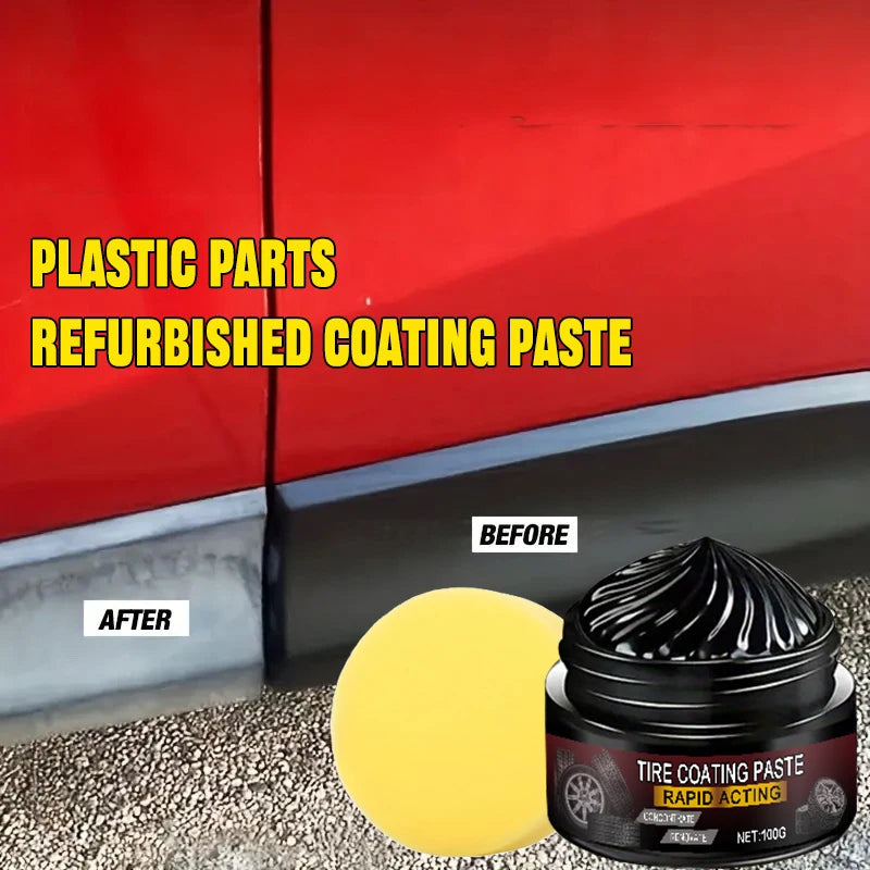 Car Interior Scratch Repair Paste - Car Scratch Repair |   Tire Shine Restoration, Black Interior and Dashboard Plastic Surface Restoration