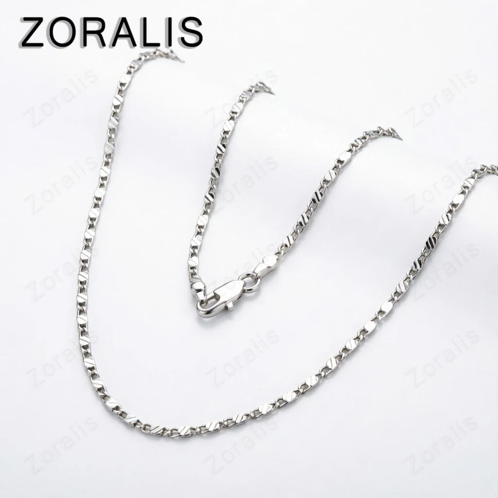 18K Gold 16/18/20/22/24/26/28/30 Inch Figaro Chain Necklaces For Women Luxury Designer Jewelry Free Shipping