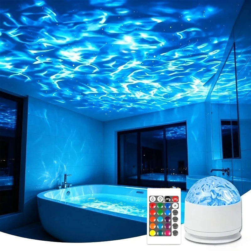 16-Color Water Ripple Projector with Remote