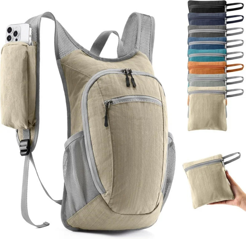 Compact Lightweight Day Hiking Backpack Foldable with Storage Pouch, Great for Short Outdoor Escapes