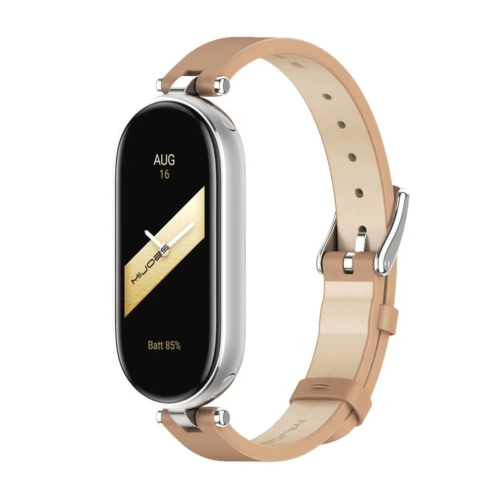 Mi Band 9 10 8 7 6 5 Strap for Xiaomi Smart Band 8 Bracelet NFC Global Version Leather Watch Band Mi 8 Wristband Miband 9 10