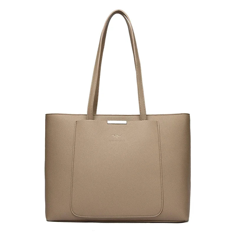 Solid Color Luxury Handbag Women Bags Designer HIgh Quality Leather Shoulder Bags for Women 2024 High Capacity Shopping Tote Bag