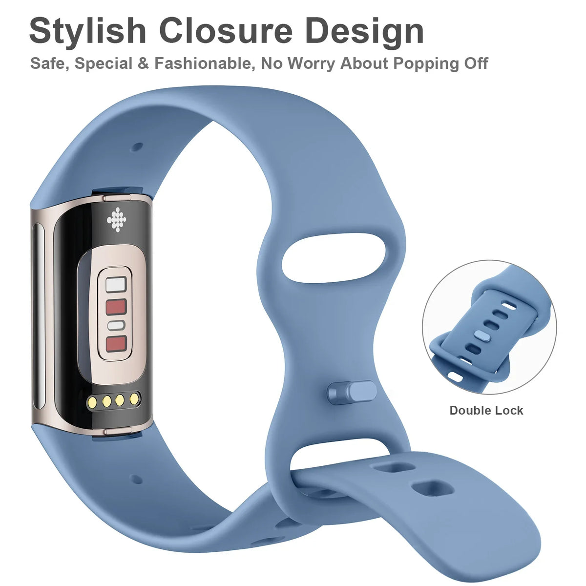 Soft Smatwatch Band for Fitbit Charge 5 6 Strap Adjustable Watchband for Fitbit Charge 5/Charge 6 Correa Wistband Replacement