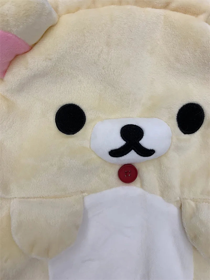 Rilakkuma Korilakkuma Plush Backpack Bear Body Cute Bags for Women Girls Kids Kawaii Schoolbag Back Pack