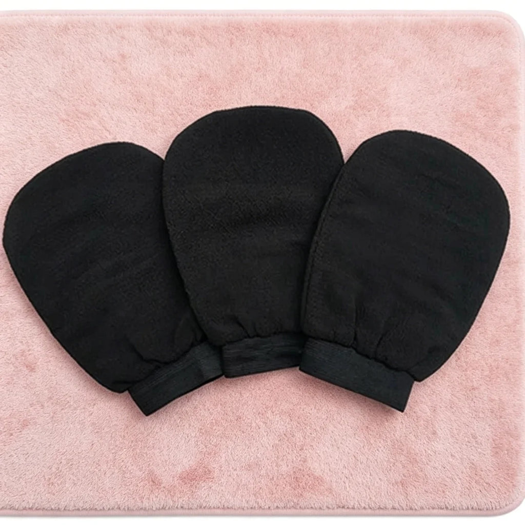 Gentle Skin Exfoliating Glove 1Pc Double Sided Hammam Bath Double Sided Gentle Body Peeling Glove Soft Hammam Exfoliator Mitt