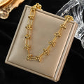 EILIECK 316L Stainless Steel Gold Color Cuba Chain Necklace For Women New Trendy Punk Thick Neck Chain Waterproof Jewelry Gift