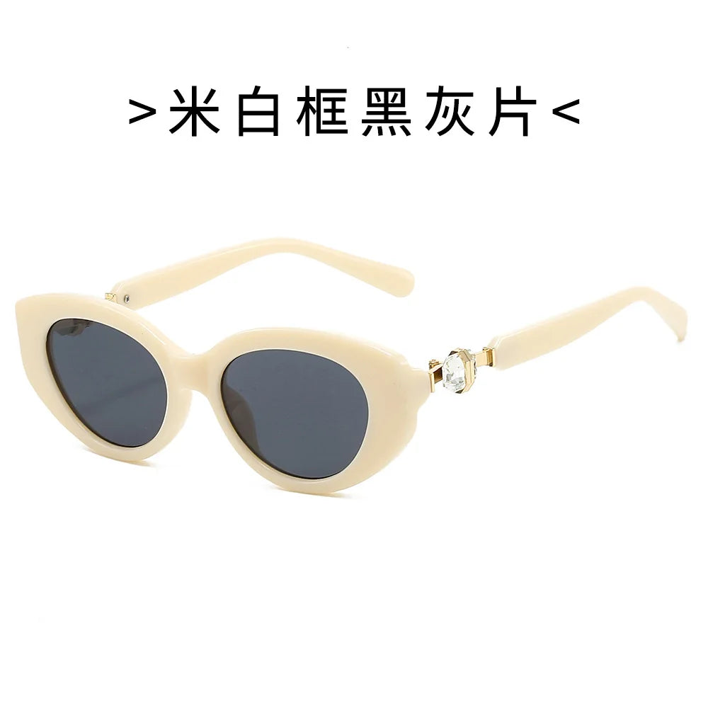 New Vintage Cat Eye Sunglasses for Women Men Brand Oval Sun Glasses Female Eyewear Oculos De Sol for Male Female Eyeglasses