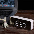 Multifunctional Digital Alarm Clock | Adjustable Brightness, Displays Date And Temperature, USB/Battery Powered (Batteries Not Included), Stylish Rectangular Design, Home Decor, Holiday Gift