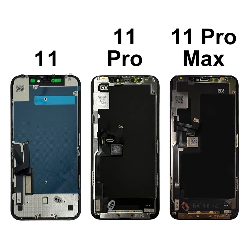 GX OLED For iPhone X XS XR XS Max LCD 11ProMax 13 ProMax 14ProMax 3D Touch Screen Digitizer 12 Mini 12 Pro Max Replacement Parts