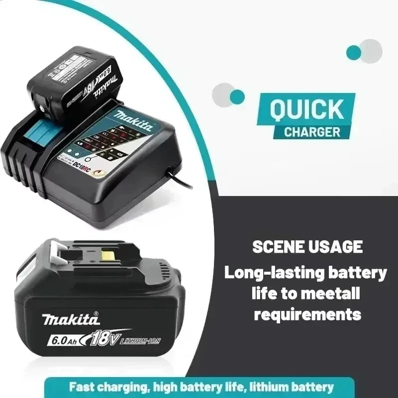 original Makita battery 18V rechargeable battery 6.0Ah replacing Makita DDF487 BL1840 BL1850 BL1860B BL1830B power tool battery