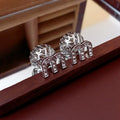 Double-sided Zircon Dripping M Letter Light Luxury High-end Hoop Earrings French Personality DesignTemperament Earring K