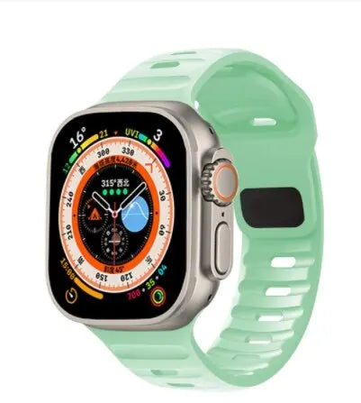 Sport Strap For Apple Watch Ultra band 49mm 45mm 46mm 44mm 42mm 41mm Silicone Air hole Bracelet iWatch Serie 11 10 9 8 7 6 SE
