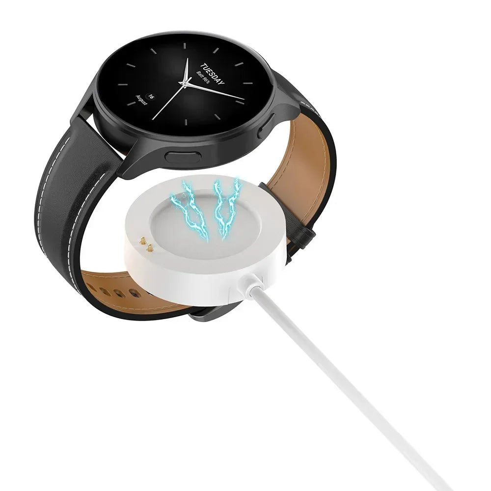 White Smartwatch Charging Cable - USB Charger for Xiaomi Watch 2/2 Pro, Watch S2/S3/S4 Sport Smart Watch Accessories