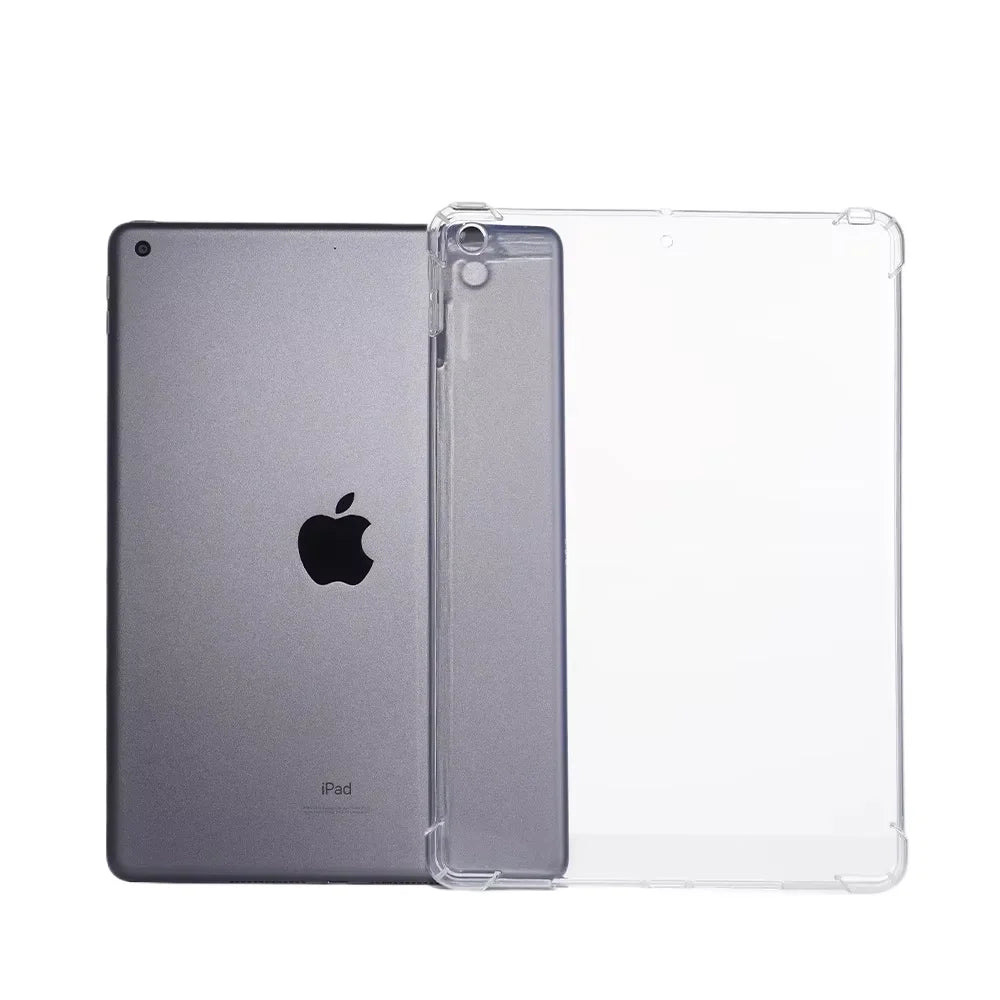 For iPad Air 11-inch M2 2024 Pro 11/13in M4 Case Transparent TPU Cover for iPad 10/9/8/7/6/5 Gen Air 4/5th 10.9 3rd 10.5 Mini 6